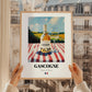 Gascogne – French White Wine, Vineyard Terrace Illustration, styled in a charming Paris street view
