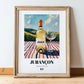 Jurançon – French White Wine, Wine Bar Poster, in wooden frame leaning on the floor