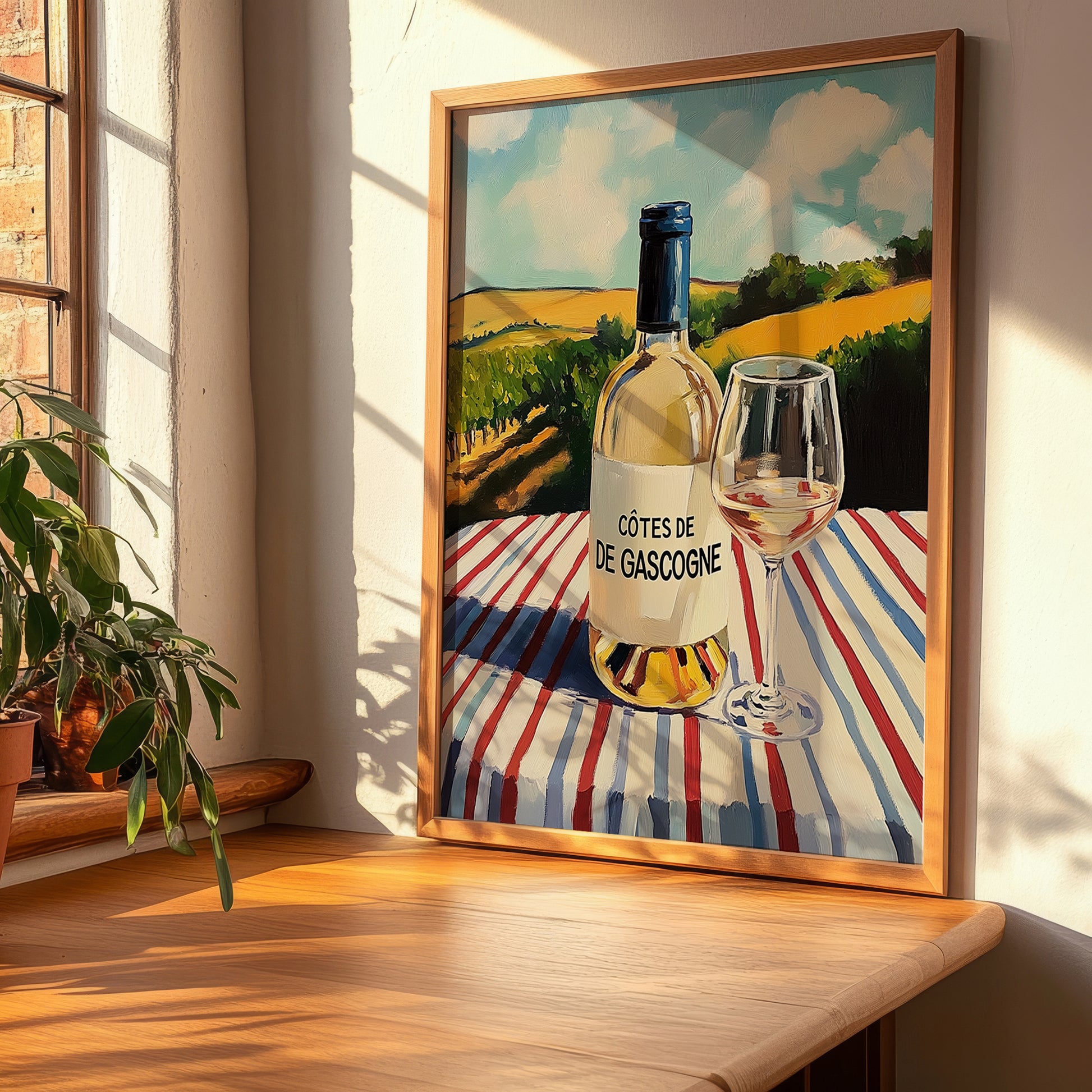 Côtes de Gascogne – French White Wine, Bodega Poster, clean layout with no caption