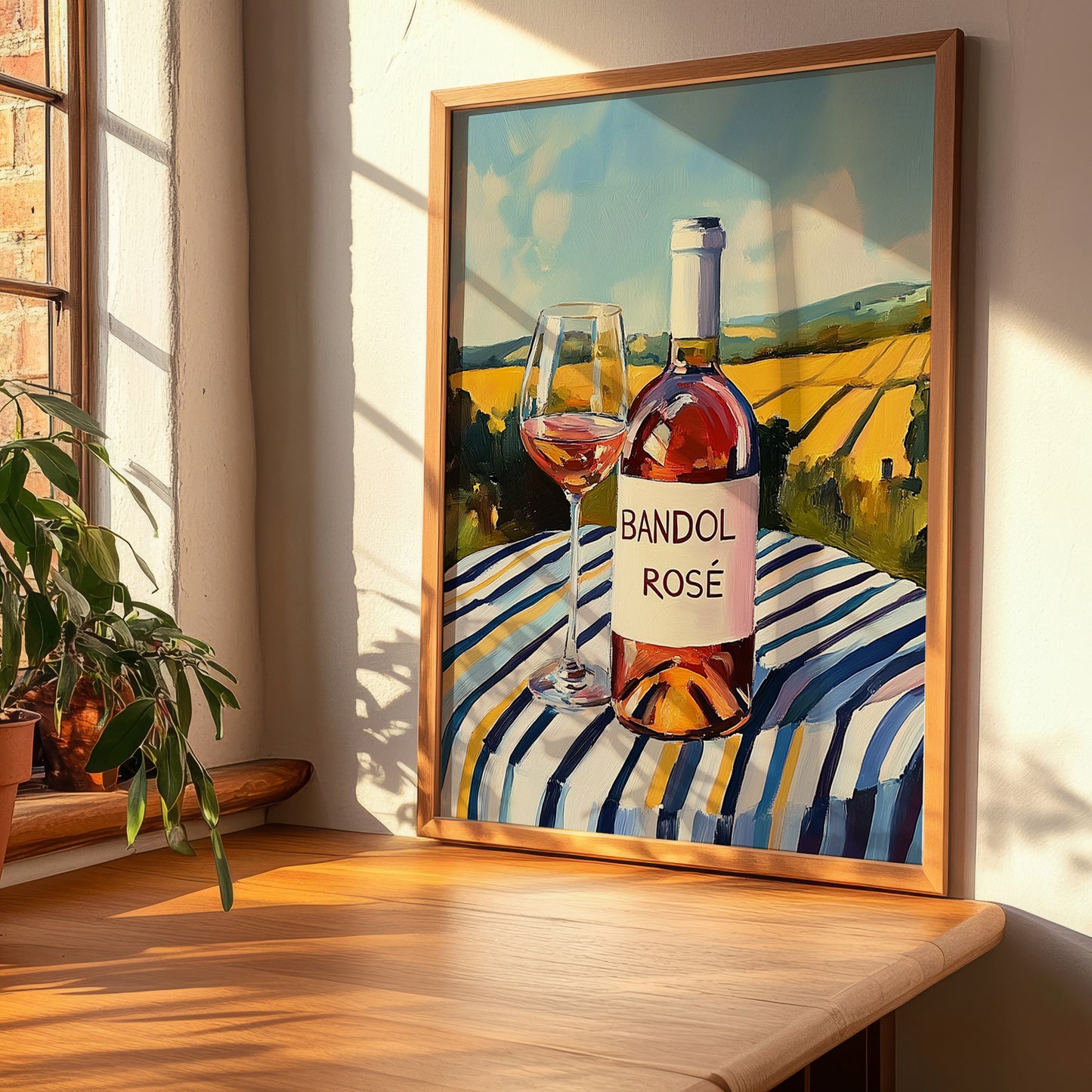 Bandol Rosé – French Rose Wine, Vinoteca Wall Decor, clean layout with no caption