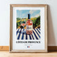 Côtes de Provence – French Rose Wine, Enoteca Still Life, in wooden frame leaning on the floor