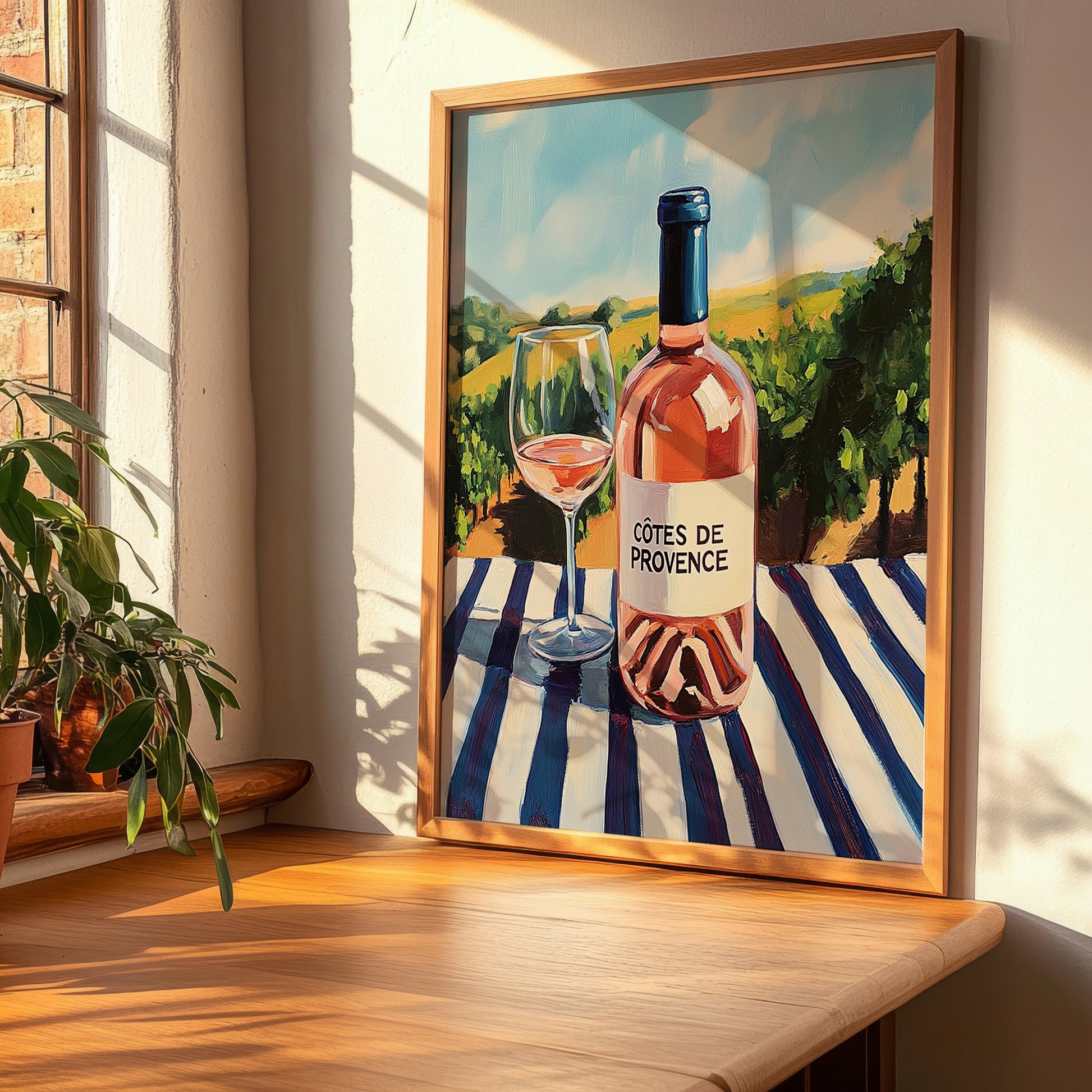 Côtes de Provence – French Rose Wine, Enoteca Still Life, clean layout with no caption