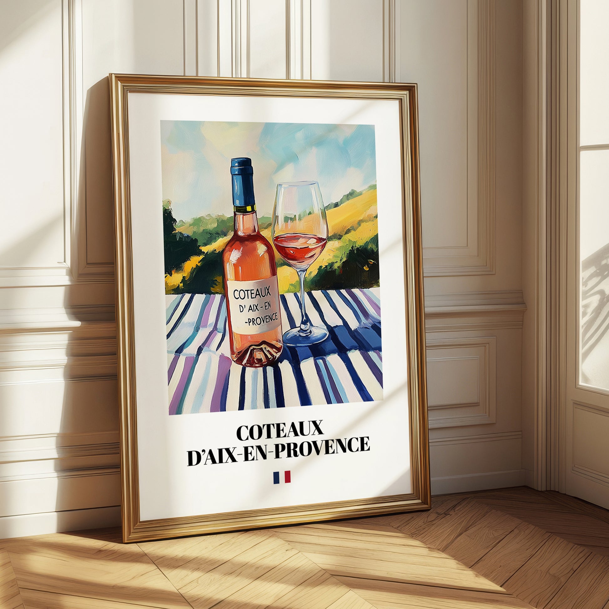 Coteaux d'Aix-en-Provence – French Rose Wine, Vineyard Terrace Wall Art