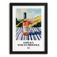 Coteaux d'Aix-en-Provence – French Rose Wine, Vineyard Terrace Wall Art, in sleek black frame