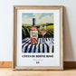 Côtes du Rhône Rosé – French Rose Wine, Enoteca Illustration, in wooden frame leaning on the floor