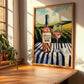 Côtes du Rhône Rosé – French Rose Wine, Enoteca Illustration, clean layout with no caption