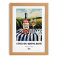 Côtes du Rhône Rosé – French Rose Wine, Enoteca Illustration, set in oak frame