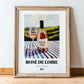 Rosé de Loire – French Rose Wine, Vinoteca Wall Art, in wooden frame leaning on the floor
