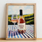 Rosé de Loire – French Rose Wine, Vinoteca Wall Art, no-text version framed in wood