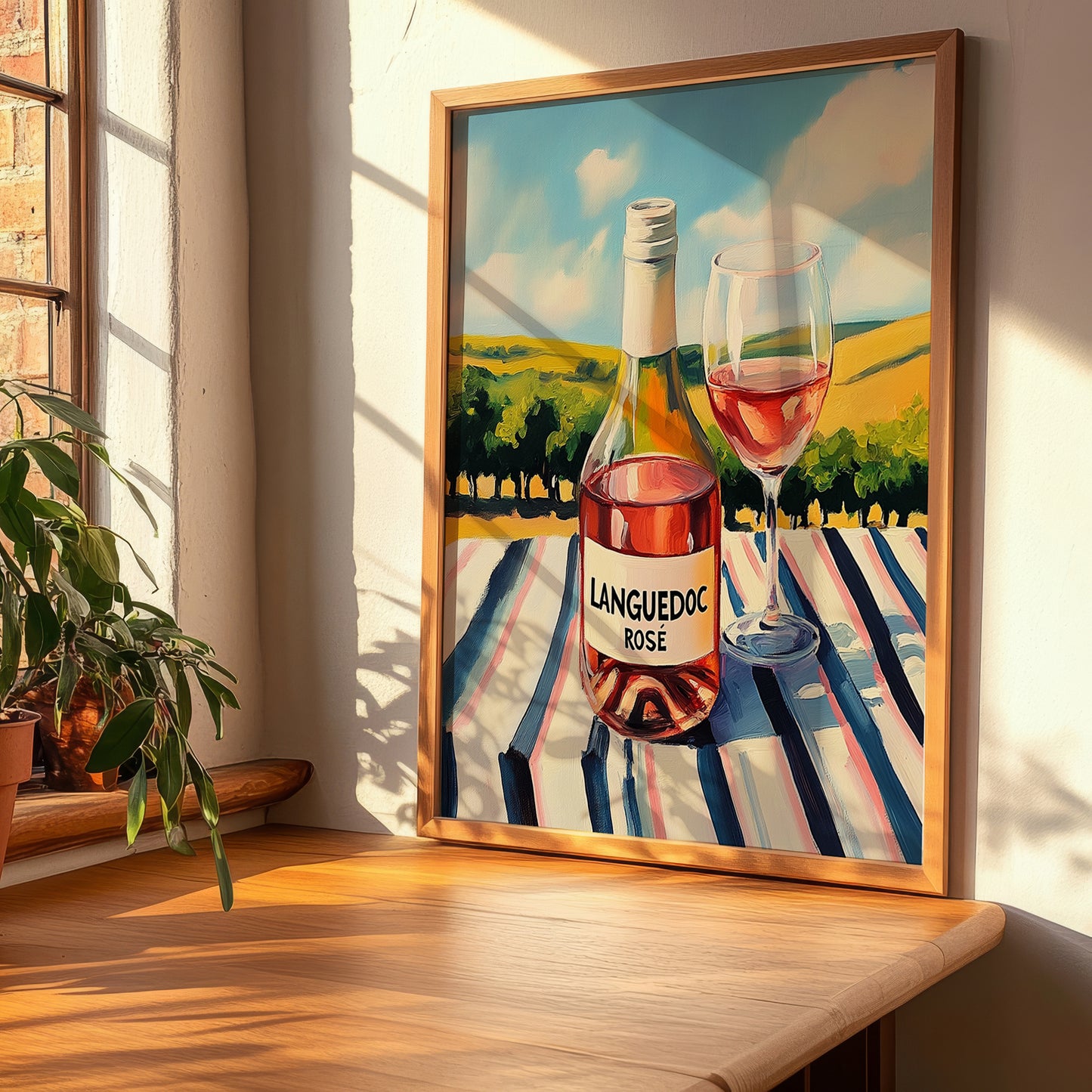 Languedoc Rosé – French Rose Wine, Vinoteca Print, clean layout with no caption
