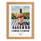 Corsican Rosé – French Rose Wine, Bodega Print, set in oak frame