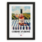 Corsican Rosé – French Rose Wine, Bodega Print, in sleek black frame