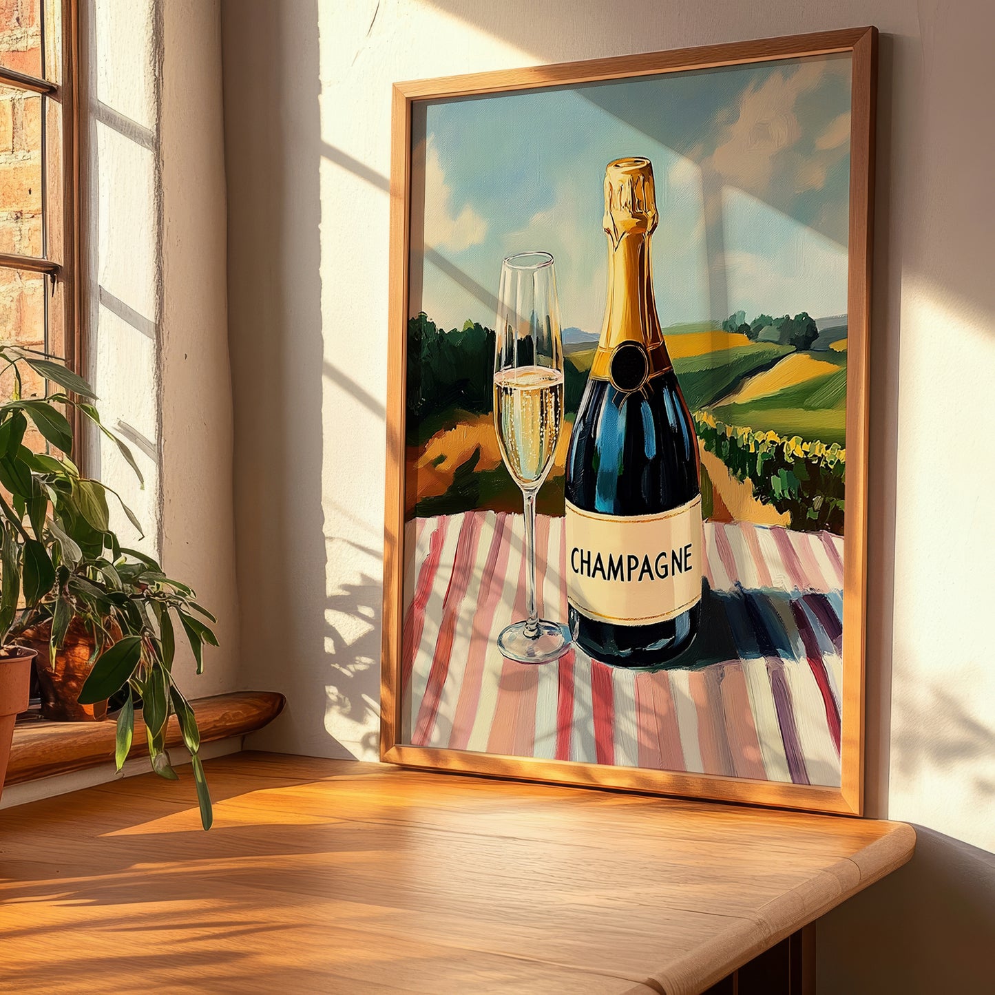 Champagne – French Sparkling Wine, Enoteca Still Life, clean layout with no caption
