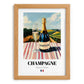 Champagne – French Sparkling Wine, Enoteca Still Life, set in oak frame