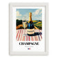 Champagne – French Sparkling Wine, Enoteca Still Life, placed in minimal white frame