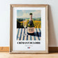 Crémant de Loire – French Sparkling Wine, Wine Bar Wall Art, in wooden frame leaning on the floor