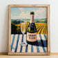 Crémant de Loire – French Sparkling Wine, Wine Bar Wall Art, no-text version framed in wood