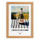 Crémant de Loire – French Sparkling Wine, Wine Bar Wall Art, set in oak frame
