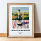 Crémant de Bourgogne – French Sparkling Wine, Vinoteca Poster, in wooden frame leaning on the floor