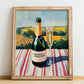 Crémant de Bourgogne – French Sparkling Wine, Vinoteca Poster, no-text version framed in wood