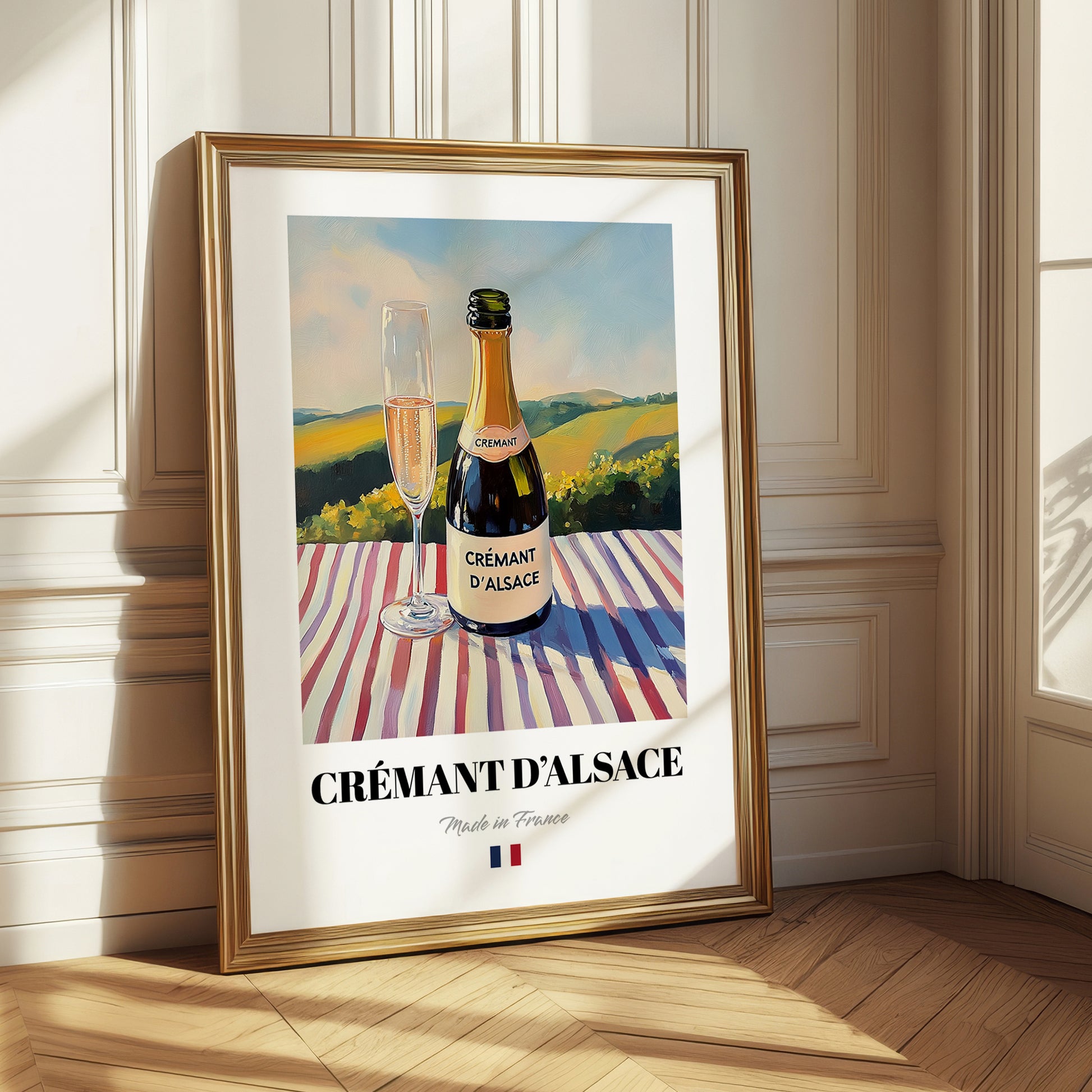 Crémant d'Alsace – French Sparkling Wine, Vineyard Terrace Wall Art