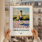 Crémant d'Alsace – French Sparkling Wine, Vineyard Terrace Wall Art, styled in a charming Paris street view