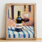 Barolo – Italian Red Wine, Vinoteca Still Life, no-text version framed in wood
