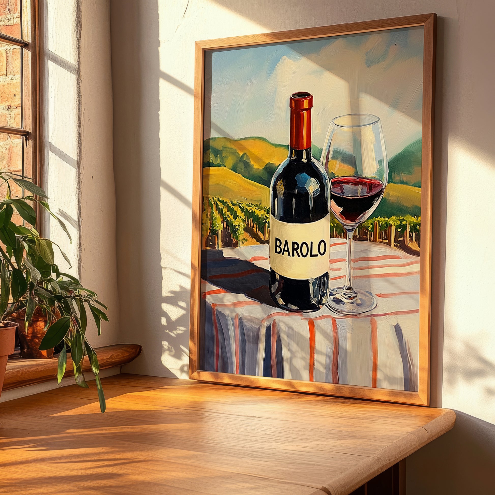 Barolo – Italian Red Wine, Wine Bar Poster, clean layout with no caption