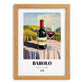 Barolo – Italian Red Wine, Wine Bar Poster, set in oak frame