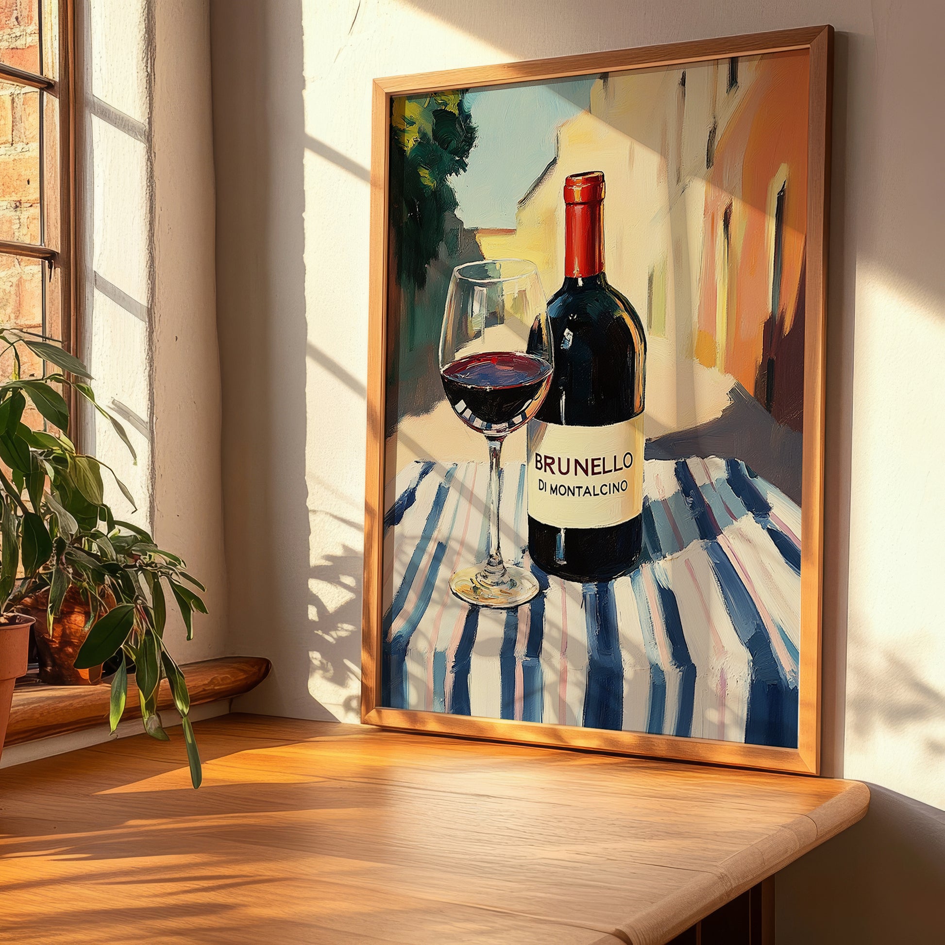 Brunello di Montalcino – Italian Red Wine, Enoteca Poster, clean layout with no caption