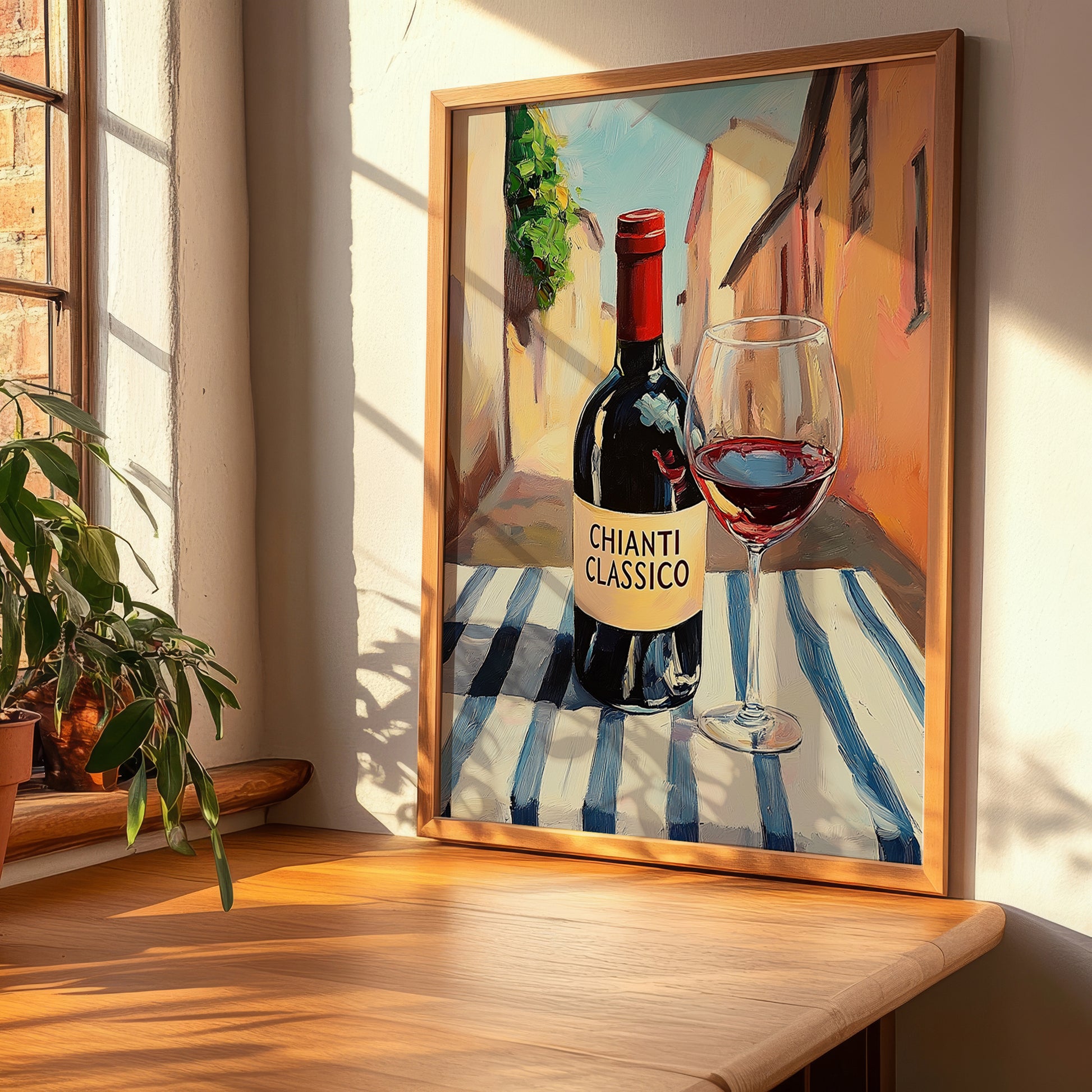 Chianti Classico – Italian Red Wine, Wine Bar Poster, clean layout with no caption