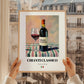 Chianti Classico – Italian Red Wine, Wine Bar Wall Art, styled in a charming Paris street view