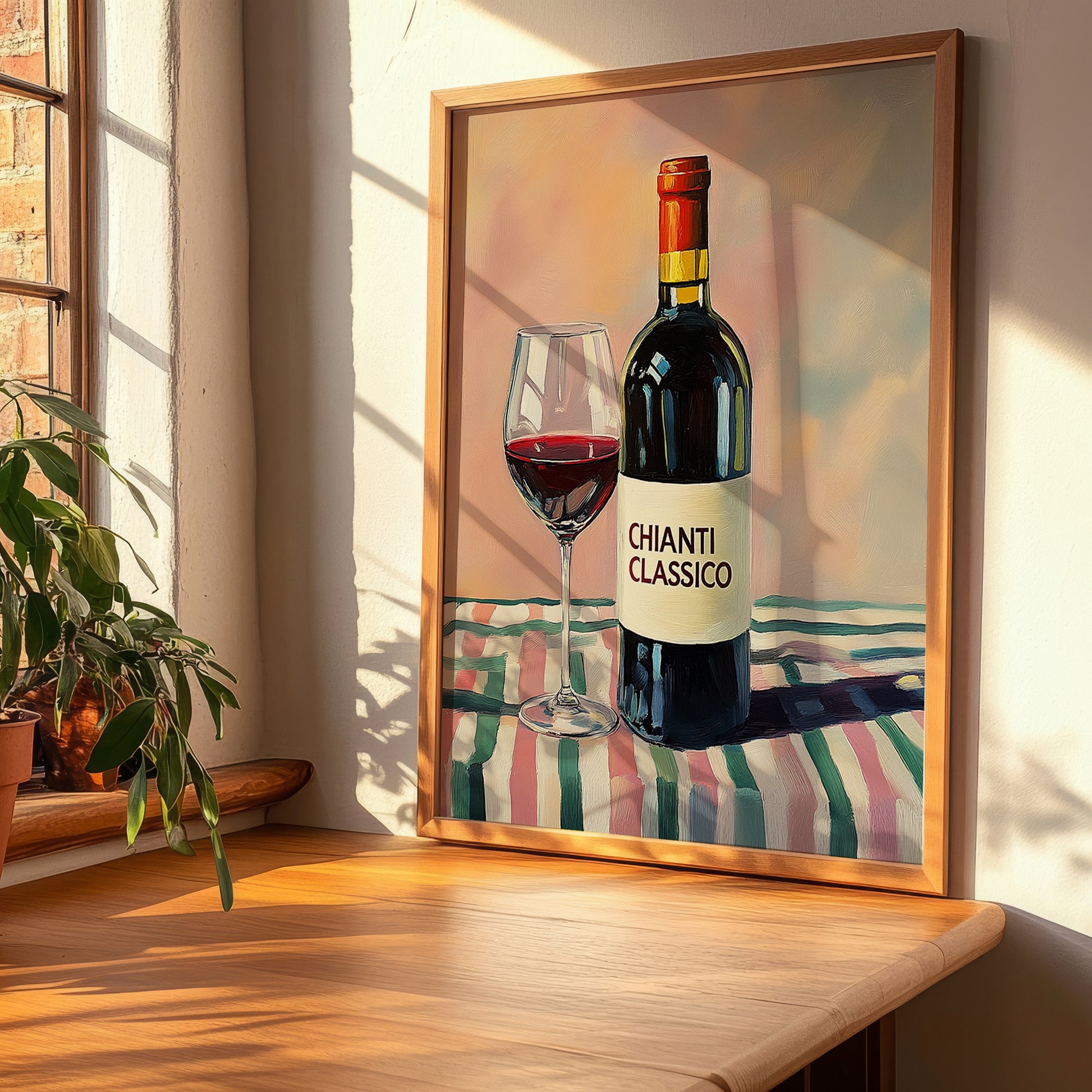Chianti Classico – Italian Red Wine, Wine Bar Wall Art, clean layout with no caption