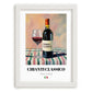Chianti Classico – Italian Red Wine, Wine Bar Wall Art, placed in minimal white frame