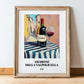 Amarone della Valpolicella – Italian Red Wine, Wine Bar Print, in wooden frame leaning on the floor