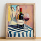 Amarone della Valpolicella – Italian Red Wine, Wine Bar Print, no-text version framed in wood