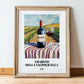 Amarone della Valpolicella – Italian Red Wine, Wine Bar Still Life, in wooden frame leaning on the floor
