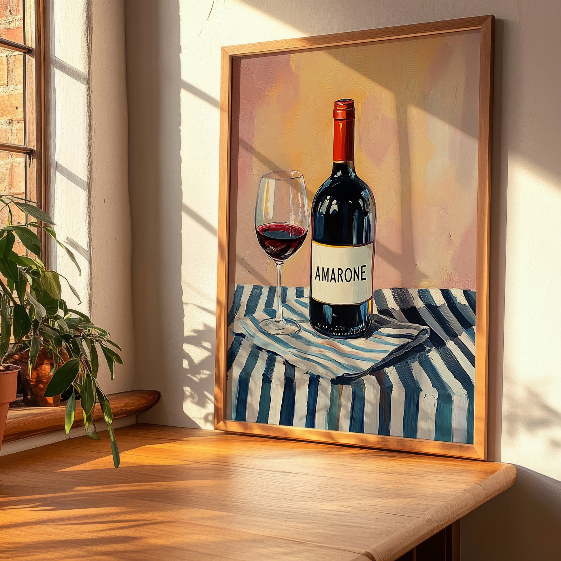 Amarone della Valpolicella – Italian Red Wine, Tasting Room Still Life, clean layout with no caption