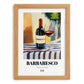 Barbaresco – Italian Red Wine, Wine Bar Poster, set in oak frame