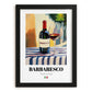 Barbaresco – Italian Red Wine, Wine Bar Poster, in sleek black frame