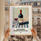 Vino Nobile di Montepulciano – Italian Red Wine, Tasting Room Wall Art, styled in a charming Paris street view