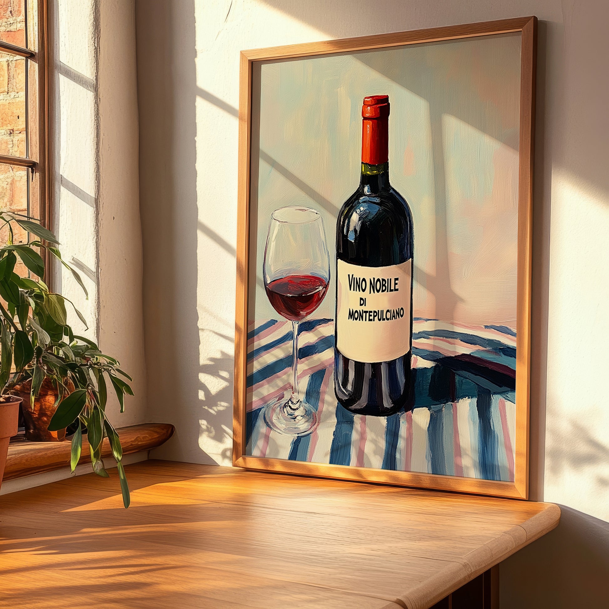 Vino Nobile di Montepulciano – Italian Red Wine, Tasting Room Wall Art, clean layout with no caption