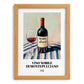 Vino Nobile di Montepulciano – Italian Red Wine, Tasting Room Wall Art, set in oak frame