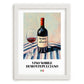 Vino Nobile di Montepulciano – Italian Red Wine, Tasting Room Wall Art, placed in minimal white frame