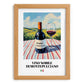 Vino Nobile di Montepulciano – Italian Red Wine, Vineyard Terrace Poster, set in oak frame