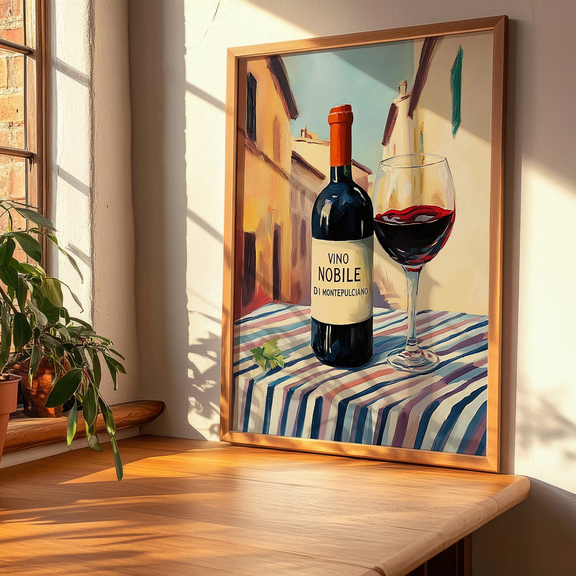 Vino Nobile di Montepulciano – Italian Red Wine, Vinoteca Print, clean layout with no caption