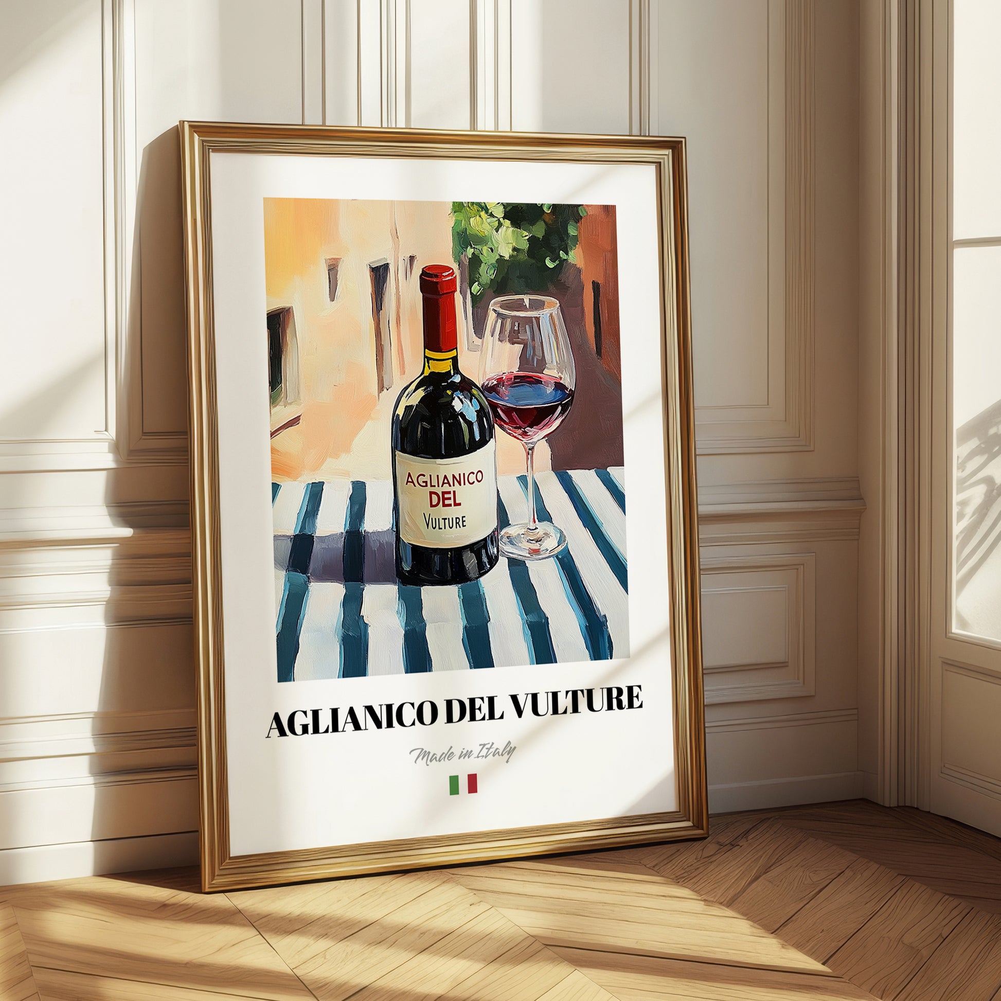 Aglianico del Vulture – Italian Red Wine, Vineyard Terrace Poster