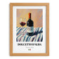 Dolcetto d'Alba – Italian Red Wine, Wine Bar Wall Art, set in oak frame