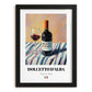 Dolcetto d'Alba – Italian Red Wine, Wine Bar Wall Art, in sleek black frame