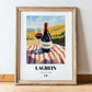 Lagrein – Italian Red Wine, Vinoteca Wall Art, in wooden frame leaning on the floor